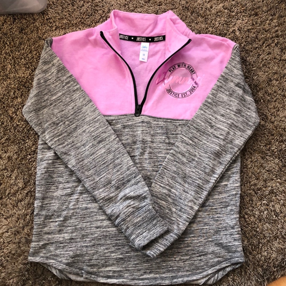 Justice long sleeve 3/4 zip